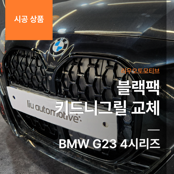 BMW G23 4시리즈 블랙팩 키드니그릴 교체