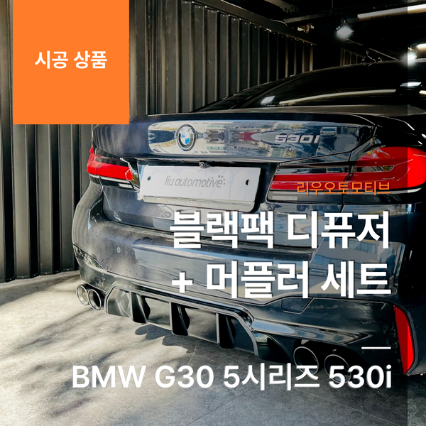 BMW G30 5시리즈 530i 블랙팩 디퓨저 + 머플러 세트