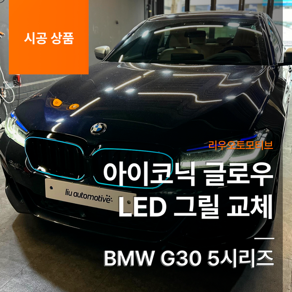BMW G30 5시리즈 아이코닉 글로우 LED 그릴 교체